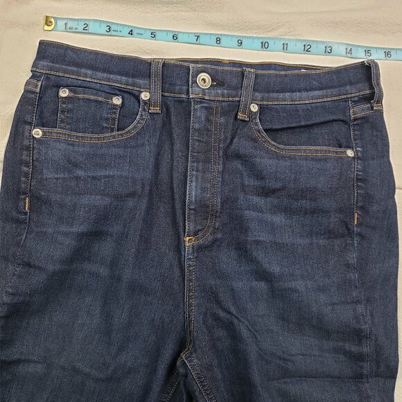Rag & Bone High Rise Ankle Skinny Jeans Size 32 Dark Wash Stretch Denim - Picture 14 of 16